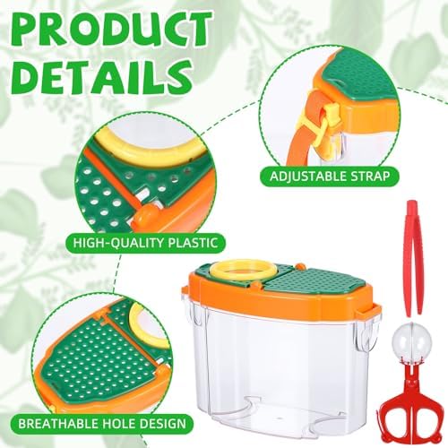 Halloscume 4 Set Kid Bug Catcher Kit, Insect Viewer with Magnifying Lid - Image 3