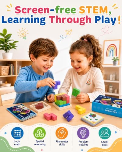 3D Puzzle Game with 100 Challenge, Wood Brain Teaser Puzzle for Kid - Image 4