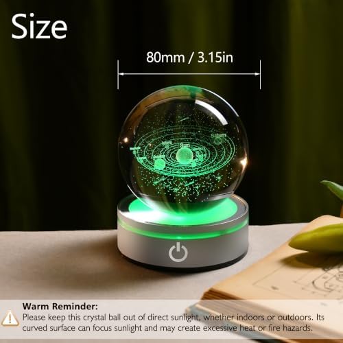 IFOLAINA 3D Solar System Crystal Ball Model Gift Space Astronomy Gift - Image 4