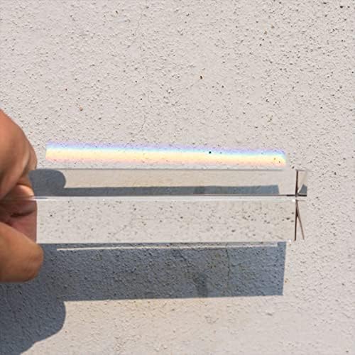 Triangular Prism, Optical Crystal Prism Refractor, Rainbow Maker for Science Teaching Spectrum Physics Photography Decoration - Image 4