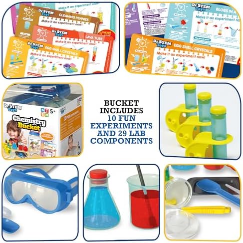 Dr. STEM Toys - Kids First Chemistry Set Science Kit | 29 Lab Elements Includes 10 Easy Experiments | Safe and Non-Toxic Ideas for Kids | Stem Experiments, Learning & Educational Toys - Image 3