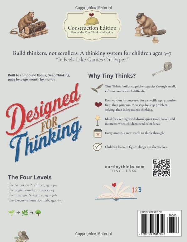 First Grade Workbook for 6 Year Olds: Logic Puzzles, Math, Mazes & Critical Thinking Activities: Tiny Thinks Builders Edition – Screen-Free Activity ... Thinks The Executive Function Lab (Ages 6-7)) - Image 2