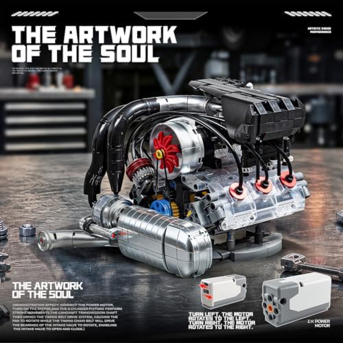 V6 Model Engine Kit that Runs,Build Your Own Mini Visible 911 Motor-859 PCS - Image 5