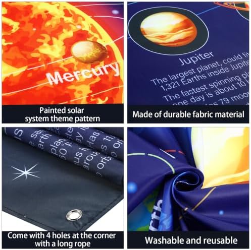 Large Solar System Poster for Kids, Space Classroom Wall Decor - Image 4
