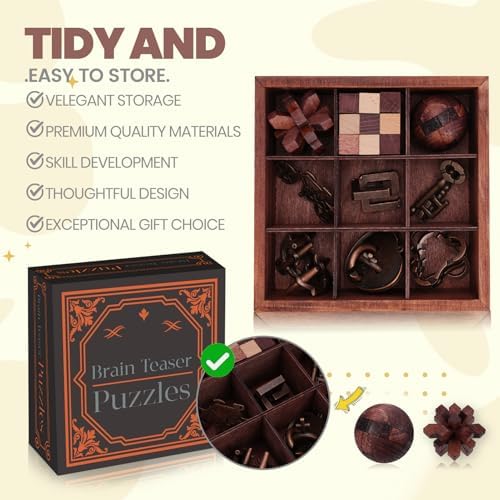 Mytothfy Brain Teaser Puzzles for Adults Teens Kids, 3D Puzzle Game Toys - Image 3
