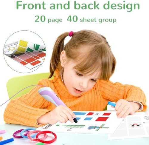3D Printing Pen Drawing Book Spiral Bound with Transparent Template - Image 2