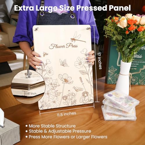 Extra Large Flower Press Kit for Adults, 17" x 11.8" Flower Pressing Kit - Image 2