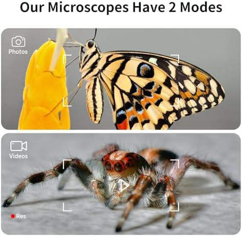 Microscope for Kids, Kids Microscope with 4.0" IPS Screen, Portable Digital Pocket Microscope for Kids 8-12, Miniscope Kids Compatible with iPhone Android Computer - Image 3