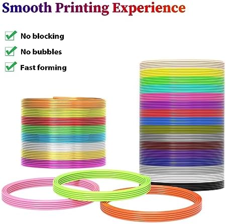 36 Colors 3D Pen PLA Filament Refills, 1.75mm High-Precision 3D Printing Pen Refills, 10 Feet Each (Total 360 Feet), Non-Toxic & Odorless, Works with Most 3D Pens (Not for 3Doodler) - Image 4