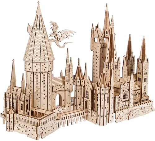 Ugears Harry Potter Hogwarts Castle 3D Wooden Puzzles for Adults - Harry Potter Castle Wooden Model Kits for Adults to Build, Mechanical Wood Puzzles Adult Building Sets, Hobby Kit, 3D Puzzle by UGEARS-ModelingJoy