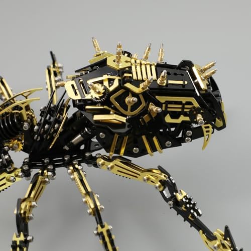 3D Metal Assembly Model Set Mechanical Spider Model Kit for Adults, 800pcs Brain Teaser STEM Kit for Kids, DIY Hobbies for Men Women - Creative DIY Gift for Adults & Teens (Black Gold) - Image 3