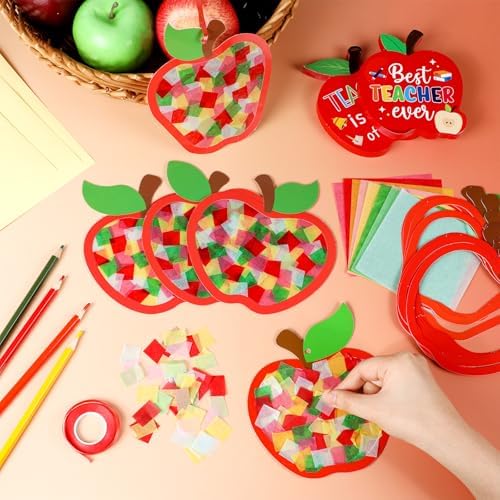 Qyeahkj 36Set Fall Apple Suncatchers Crafts Kit for Kids - Image 5