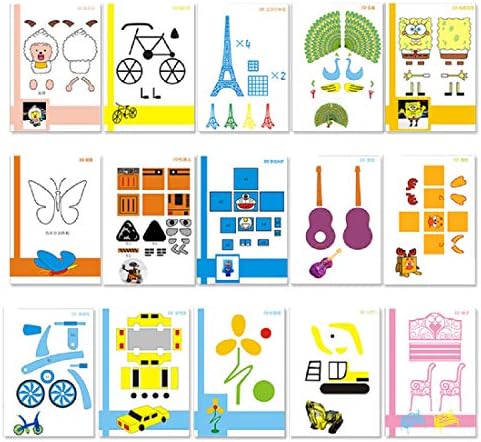 20 Sheets 3D Printer Drawing Molds Paper Stencils for 3D Printing Pen, 40 Patterns and a Clear Plate Set by ANIUHL