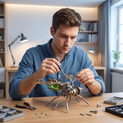 3D Metal Puzzles for Adults Teens-160+Pcs-Mechanical Bee Insect Models-3 Hours to Build-Ideal for Birthday Gifts and Decorations(Mechanical Bee B) - Image 6
