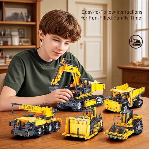 5 in 1 RC Excavator Sets Construction Vehicle Building Toy for Boys - Image 2