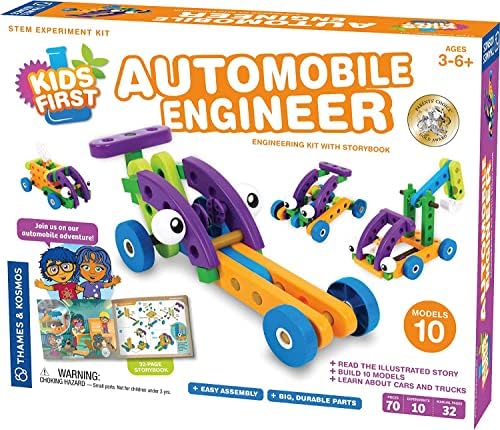 Thames & Kosmos Kids First Automobile Engineer Kit | STEM | 32 Page Full-Color Illustrated Storybook | Ages 3+ | Preschoolers & Kindergartners | Develop Fine Motor Skills | Parents’ Choice Gold Award by Unknown