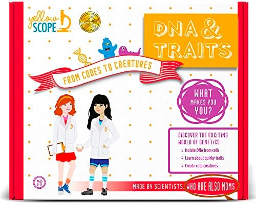 YELLOW SCOPE Genetics Science Kit - DNA & Traits Kit, Metal Lab Tools, Ages 8-12 - Hands-On STEM Science Experiment & Educational Toy - Genetics Lab Setup by YellowScope