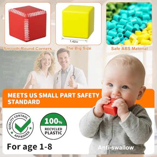 Magnetic Blocks Large, 56PCS 1.42in Magnetic Building Blocks for Kids Ages 4-8, STEM Sensory Travel Autism Montessori Toys for Toddlers, Learning Construction Magnetic Cubes for Birthday Gift - Image 2