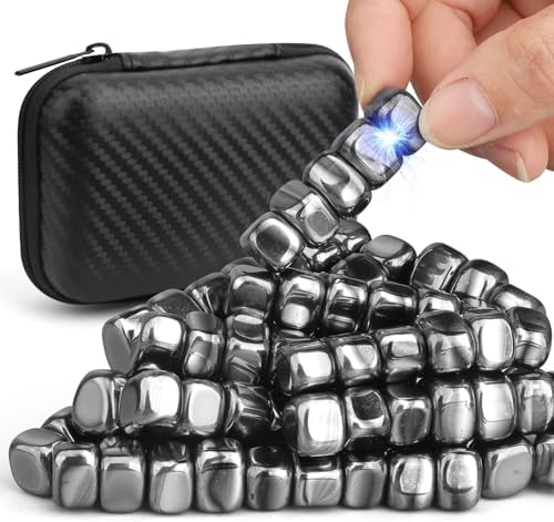 Magnet Stone Fidget Toys for Adults, Fidget Mangetic Rock with Fiber Case, Magnetic Game Replacement for Ferrite Putty, Executive Office Desk Fridge Decoration Stress Relief Gift by LNCOJOLM