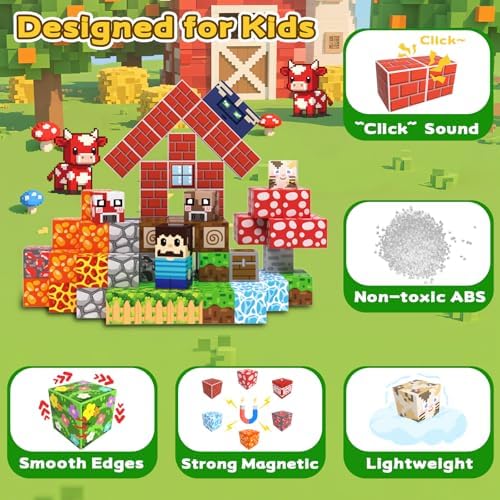 Magnetic Blocks, 208PCS Toys Building Cube Birthday Gifts for Kids - Image 5