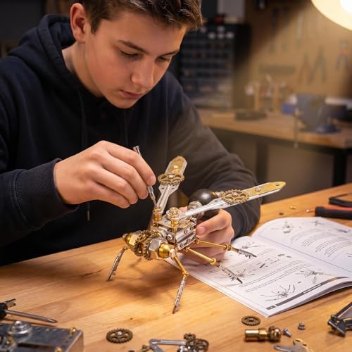 3D Metal Puzzles for Adults Teens-150+Pcs-Mechanical Wasp Bee Insect Models-3 Hours to Build-Ideal for Birthday Gifts and Decorations(Mechanical Wasp) - Image 7