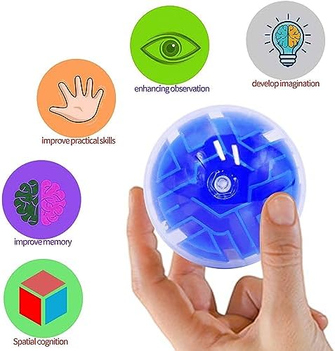 50 Pack 3D Puzzle Ball Brain Games Toy, Mini Puzzle Ball Games for Kids Ages 6 7 8-10 Boys Girls Adults, Brain Teaser Fidget Toys, Magic 3D Maze Ball for Boys Girls Birthday Gifts Classroom Prize - Image 2