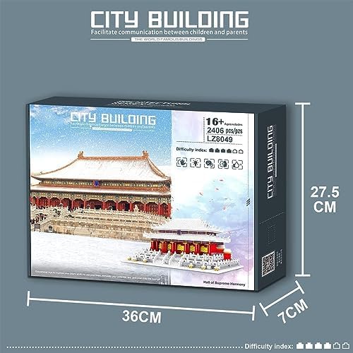 JOMIOD Chinese Architecture Micro Building Blocks Set, 4923 Pieces Hall of Supreme Harmony Building Blocks, World Famous Architecture Collectible Model Building Kit for Adults - Image 7