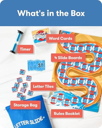 SimplyFun Letter Slide - Enhance Vocabulary and Language Skills with This Educational Game, Focused on Spelling, Consonants & Vowels, Fun for 2-4 Players, Ages 7 & Up - Image 6