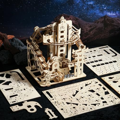 Adult 3D Wooden Marble Run Puzzle Kit, DIY Mechanical Model Construction Set, Educational STEM Puzzle Desktop Toy or Decorative Item for Teens Aged 14 and Up - Image 4