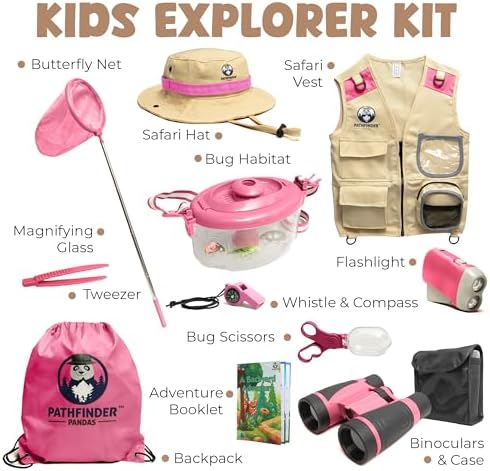 Kids Explorer Kit with Safari Vest & Hat for 7-12 Year Old Boys & Girls - Image 6
