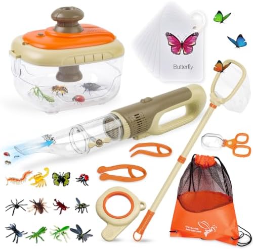 Bug Catcher for Kids, Bug Vacuum Catch & Release Toy Kit, Ages 3-12 by LinseyFun