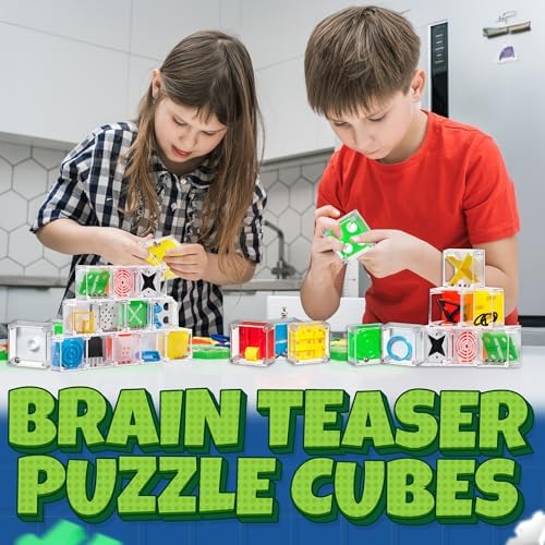 Mini Cube Puzzle Games (24-Pack) 3D Brain Teaser Maze Ball Party Favors - Image 3