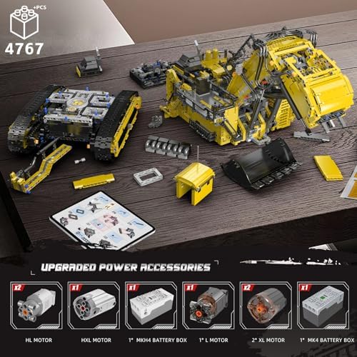 Mould King 17070 RC Excavator Building Set for Adults, 4767 Pieces Truck Construction Vehicle Model, APP Remote Control Truck with Engines, STEM Engineering Toys - Image 6