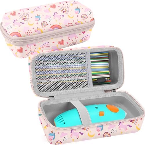 Leayjeen Storage Case Compatible with 3Doodler Start+ Essentials for 3D Pen Set for Kids,for Kids Ages 8-12,Fit for 3D Printing Pen Carrying case(Case Only)-Pink Unicorn by Leayjeen
