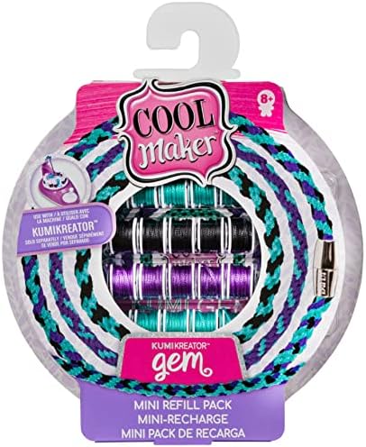Cool Maker, KumiKreator Gem Mini Fashion Pack Refill, Friendship Bracelet Activity Kit by CoolMaker