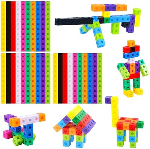 SpriteGru 300PCS Math Linking Cubes, Math Cubes Manipulative Connecting and Counting Snap Blocks for Early Math and Construction, Educational Toy for Preschool, Kindergarten, Homeschool by SpriteGru
