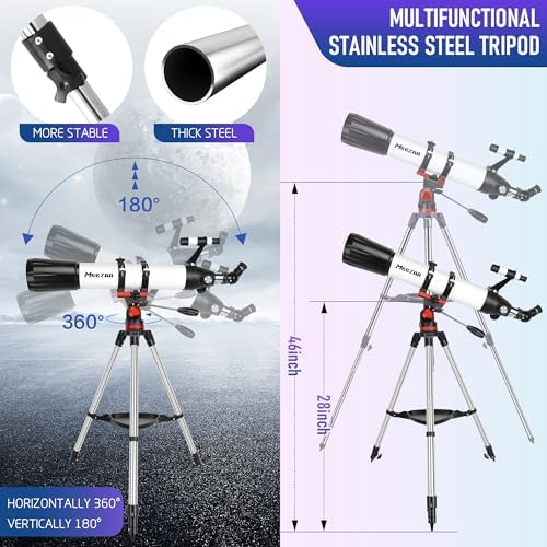 MEEZAA Telescope for Adults High Powered, 90mm Aperture 800mm Refractor - Image 5