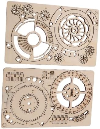 Generic Mechanical Calendar Model, Handcrafted Gear Driven Wooden Perpetual Calendar Puzzle with Interlocking Mortise Tenon Joints, for Desk Decor Educational Toy - Image 3