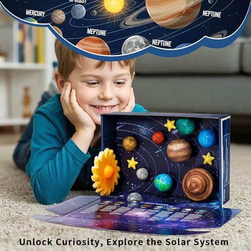 Pllieay 3D Solar System Model Kit, Solar System Kit with Display Box - Image 2