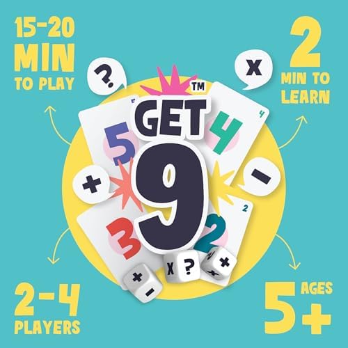 GET 9 Card and DICE Game, Family Game for 2-4 Players, 78 Cards with 4 Wooden Dice, Multiple Skill Levels - Image 6