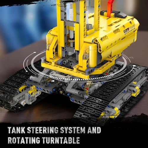 Mould King MOC Crawler Crane Advanced Building Kit for Adults, MOC Mobile Crane Heavy-Duty Truck Sets to Build, APP Control Large Engineering Vehicles, Construction Model Toy for Youth (1731 PCS) - Image 4