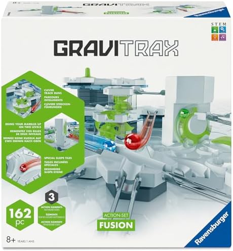 Ravensburger GraviTrax Fusion Action‑Set - Gravity & Magnetic Marble Run System - Advanced STEM Engineering Toy - Multi‑Level Building, Critical Thinking & Problem‑Solving - Ages 8+ by Ravensburger