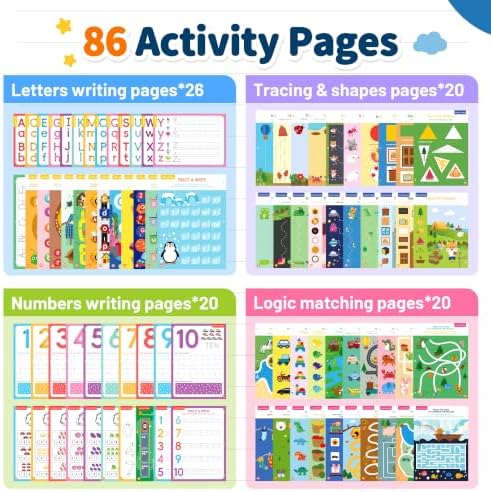 YPLUS Magic Grooved Writing Practice Books for Kids Ages 3-8 - Image 3