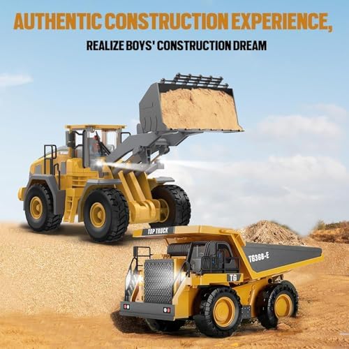Remote Control Loader, 9-Channel Loader Toy with Metal Shovel, 2.4Ghz Remote Control Engineering Vehicle, Ideal Gift for Boys Aged 6-11 - Image 2