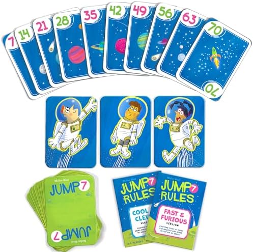 Melon Rind Jump 7, Math Game for Kids Learning Multiples of 7, Lively, Space-Themed Card Game, Quick, Fun Activity for Boosting Math Confidence, Easy to Learn, Ages 8+ - Image 3