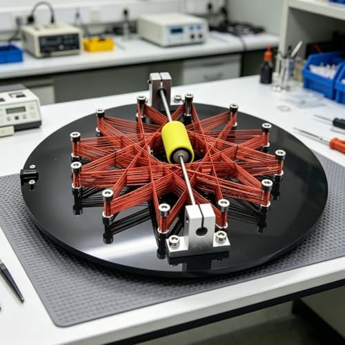 COYEUX Star Coil Brushless Motor, Electromagnetic Motor with 25cm/10 in Disc Base, for Classroom Teaching, Desktop Kinetic Art Decor by COYEUX