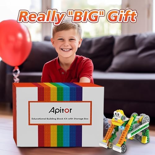 Apitor Robot Q Robot Building Kit, 20-in-1 Programmable APP RC Car Robotics Coding Kit, Includes Large Storage Organizer with Sorting Plate, STEM Birthday Gifts for Boys Girls Kids Aged 6-12 - Image 3
