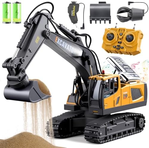 Remote Control 3-in-1 Excavator Toys, 13 Channel 1:20 RC Construction Truck by Samtop