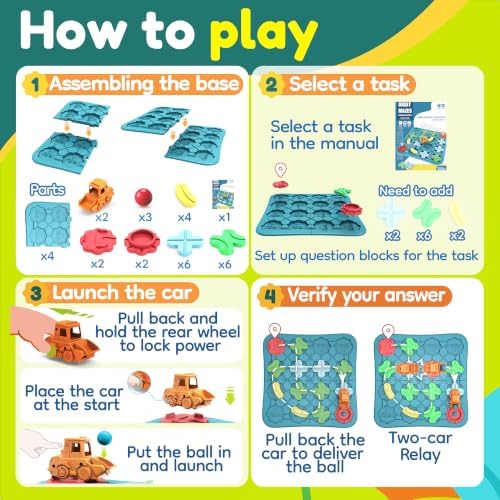 Bonitoto STEM Board Game Logical Road Builder Maze Toy for Kids Ages 3-8 - Image 3