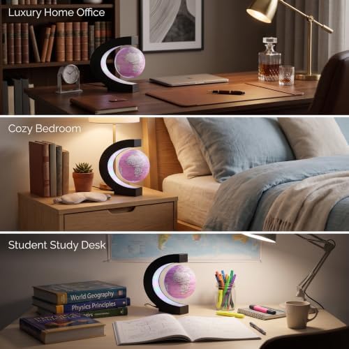 Magnetic Levitation Rotating World Globe with LED Light and Touch Control - Image 6